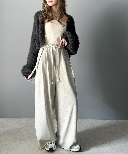 Java（ジャバ）の「《JAVA ジャバコラボ》ワンランク上の着こなし叶う。サスペンダー付裏毛2タックワイドパンツ（セットアップ可能）（その他パンツ・メンズ・ブラック/杢グレー/オートミール・MEDIUM/LARGE/SMALL/X-LARGE）」の17枚目の写真