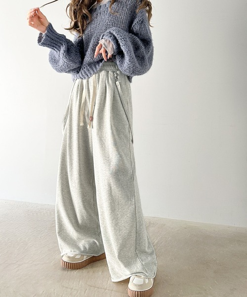 Java（ジャバ）の「《JAVA ジャバコラボ》ワンランク上の着こなし叶う。サスペンダー付裏毛2タックワイドパンツ（セットアップ可能）（その他パンツ・メンズ・ブラック/杢グレー/オートミール・MEDIUM/LARGE/SMALL/X-LARGE）」の16枚目の写真