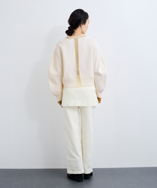 le cercle ADAM ET ROPE'（ルセルクルアダムエロペ）の「シアーラインカーディガン（カーディガン/ボレロ・レディース・ミント/ホワイト/ブラック・FREE）」の17枚目の写真