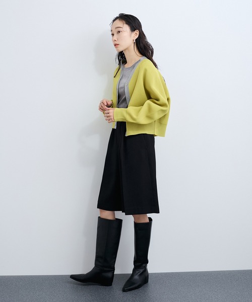 le cercle ADAM ET ROPE'（ルセルクルアダムエロペ）の「シアーラインカーディガン（カーディガン/ボレロ・レディース・ミント/ホワイト/ブラック・FREE）」の19枚目の写真