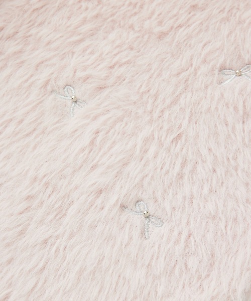 VIS（ビス）の「フェザーヤーンリボン刺繍ビーズニット（ニット/セーター・レディース・ブラック/ピンク/キナリ・FREE）」の16枚目の写真