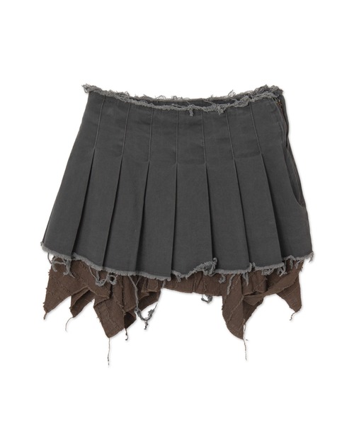 WEGO（ウィゴー）の「DISPARK/タックダメージミニスカート（スカート・レディース・ブラック/チャコール・FREE）」の3枚目の写真