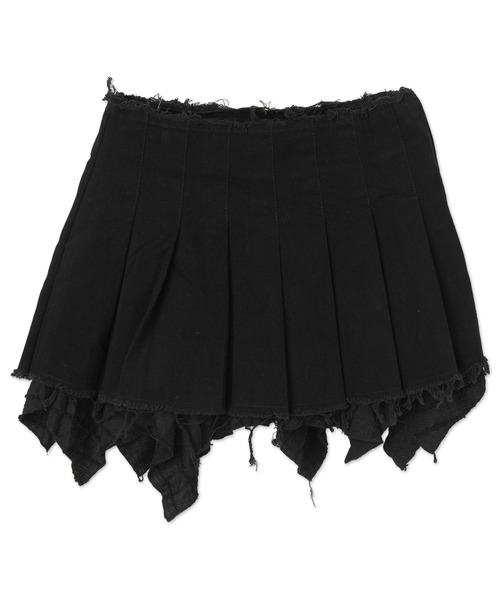 WEGO（ウィゴー）の「DISPARK/タックダメージミニスカート（スカート・レディース・ブラック/チャコール・FREE）」の18枚目の写真