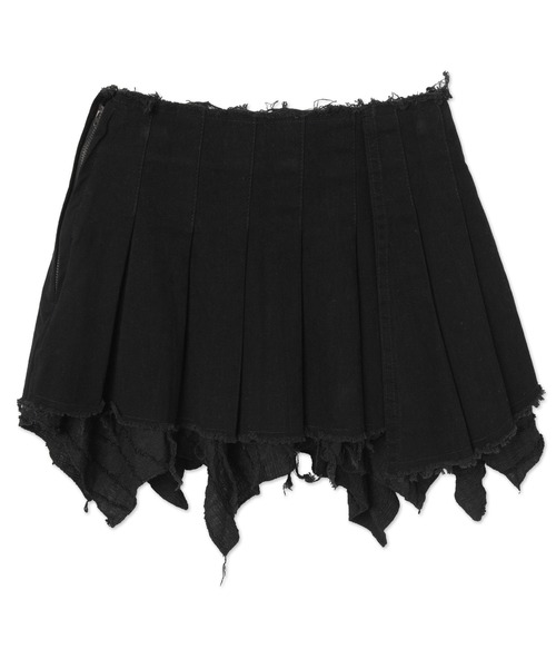 WEGO（ウィゴー）の「DISPARK/タックダメージミニスカート（スカート・レディース・ブラック/チャコール・FREE）」の17枚目の写真