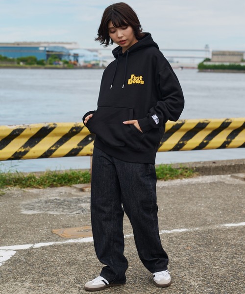 FIRST DOWN(ファーストダウン)の「フーデッド スウェット(パーカー・メンズ・ダークネイビー/ブラック/杢グレー・L/M/XL)」の20枚目の写真