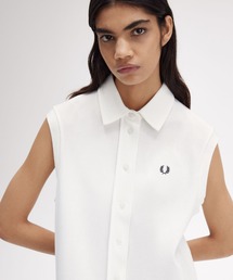 関税込◆FRED PERRY ワッフル ジャージーシャツワンピース D8158 関税込◇FRED PERRY ワッフル ジャージーシャツワンピース D8158