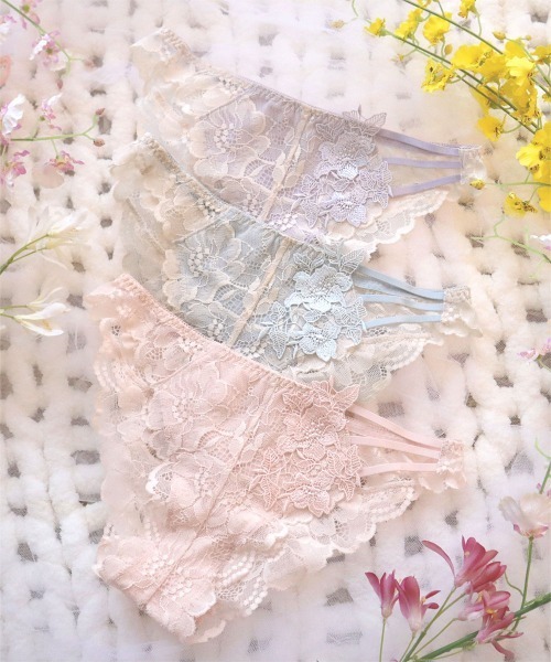 カシュクールレース脇高ブラ(R)とお揃いで使える】ケミカルモチーフ