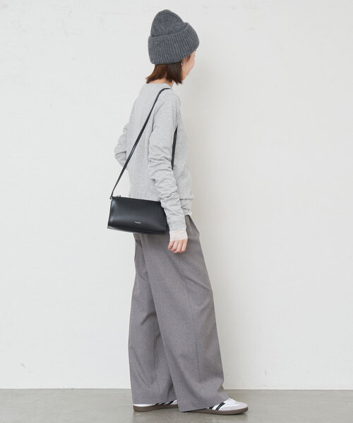 SLOBE IENA（スローブイエナ）の「T/C天竺ベーシックロンTEE（Tシャツ/カットソー・レディース・グレー/ホワイト/ダークブルー・FREE）」の5枚目の写真