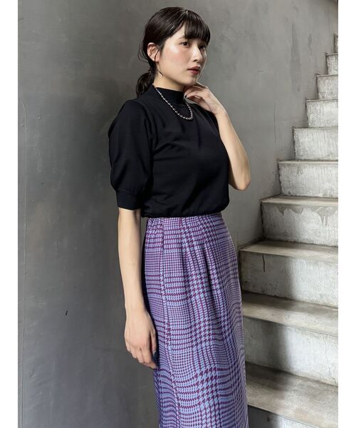 MURUA（ムルーア）の「ウェーブチェックナロースカート（スカート・レディース・パープル/グレー・FREE）」の10枚目の写真