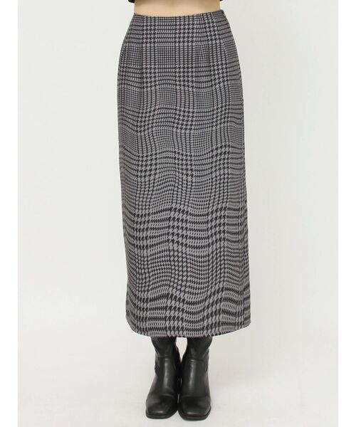 MURUA（ムルーア）の「ウェーブチェックナロースカート（スカート・レディース・パープル/グレー・FREE）」の5枚目の写真