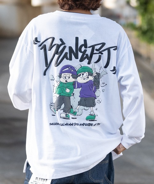 JOHN'S CLOSET(ジョンズクローゼット)の「【13】発砲グラフィックプリント オーバーサイズ ロングスリーブTシャツ(Tシャツ/カットソー・メンズ・ホワイト系1/ホワイト系2/ホワイト系3/ブラック系2/ブラック系1/ブラック系3・MEDIUM/LARGE)」の3枚目の写真