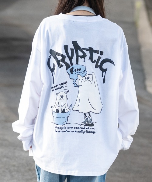 JOHN'S CLOSET(ジョンズクローゼット)の「【13】発砲グラフィックプリント オーバーサイズ ロングスリーブTシャツ(Tシャツ/カットソー・メンズ・ホワイト系1/ホワイト系2/ホワイト系3/ブラック系2/ブラック系1/ブラック系3・MEDIUM/LARGE)」の4枚目の写真