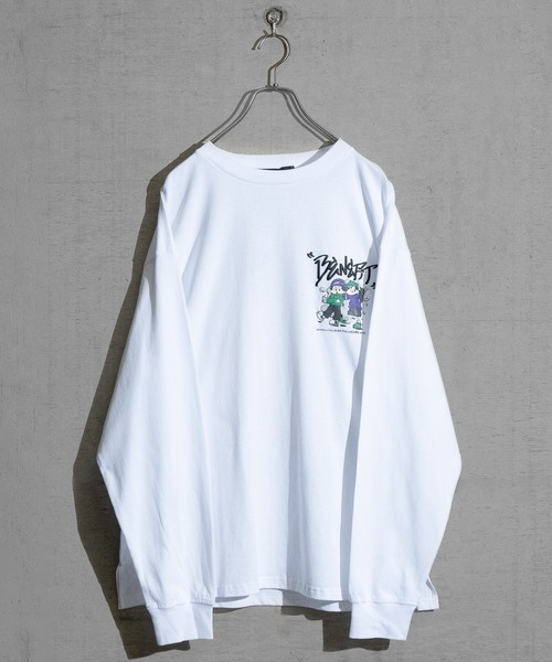 JOHN'S CLOSET(ジョンズクローゼット)の「【13】発砲グラフィックプリント オーバーサイズ ロングスリーブTシャツ(Tシャツ/カットソー・メンズ・ホワイト系1/ホワイト系2/ホワイト系3/ブラック系2/ブラック系1/ブラック系3・MEDIUM/LARGE)」の8枚目の写真