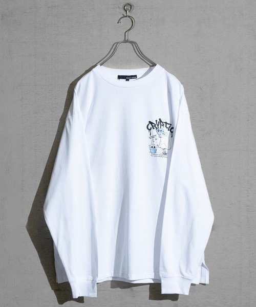 JOHN'S CLOSET(ジョンズクローゼット)の「【13】発砲グラフィックプリント オーバーサイズ ロングスリーブTシャツ(Tシャツ/カットソー・メンズ・ホワイト系1/ホワイト系2/ホワイト系3/ブラック系2/ブラック系1/ブラック系3・MEDIUM/LARGE)」の9枚目の写真