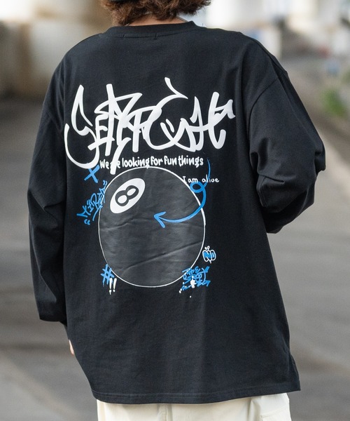 JOHN'S CLOSET(ジョンズクローゼット)の「【13】発砲グラフィックプリント オーバーサイズ ロングスリーブTシャツ(Tシャツ/カットソー・メンズ・ホワイト系1/ホワイト系2/ホワイト系3/ブラック系2/ブラック系1/ブラック系3・MEDIUM/LARGE)」の21枚目の写真