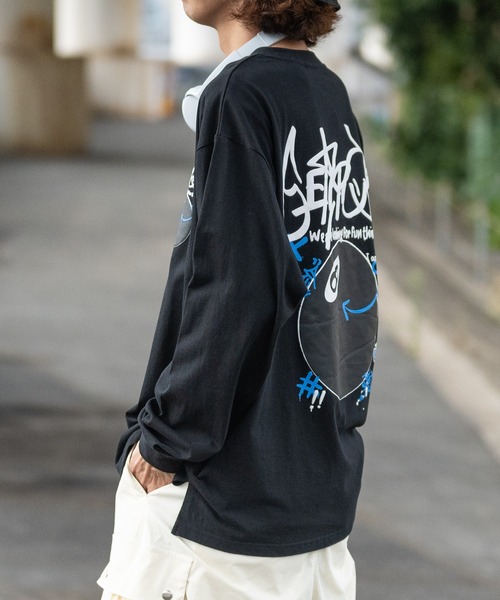 JOHN'S CLOSET(ジョンズクローゼット)の「【13】発砲グラフィックプリント オーバーサイズ ロングスリーブTシャツ(Tシャツ/カットソー・メンズ・ホワイト系1/ホワイト系2/ホワイト系3/ブラック系2/ブラック系1/ブラック系3・MEDIUM/LARGE)」の20枚目の写真