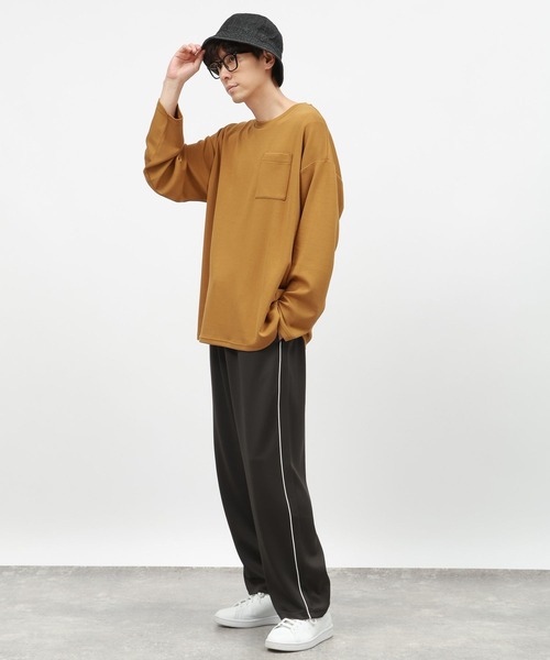 LAKOLE(ラコレ)の「ライトダンボールポケット長袖T / 143055(Tシャツ/カットソー・メンズ・マスタード/アクア/ブラック/ホワイト・MEDIUM/LARGE/X-LARGE)」の12枚目の写真