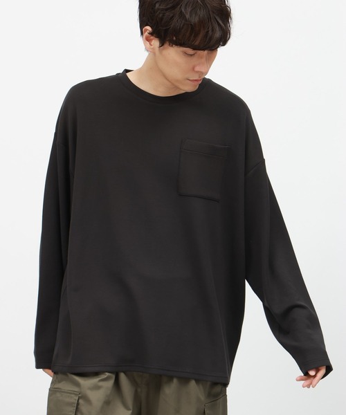 LAKOLE(ラコレ)の「ライトダンボールポケット長袖T / 143055(Tシャツ/カットソー・メンズ・マスタード/アクア/ブラック/ホワイト・MEDIUM/LARGE/X-LARGE)」の11枚目の写真