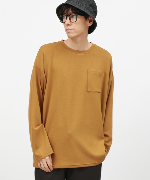 LAKOLE(ラコレ)の「ライトダンボールポケット長袖T / 143055(Tシャツ/カットソー・メンズ・マスタード/アクア/ブラック/ホワイト・MEDIUM/LARGE/X-LARGE)」の13枚目の写真