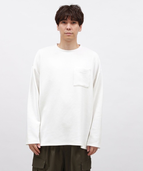 LAKOLE(ラコレ)の「ライトダンボールポケット長袖T / 143055(Tシャツ/カットソー・メンズ・マスタード/アクア/ブラック/ホワイト・MEDIUM/LARGE/X-LARGE)」の14枚目の写真