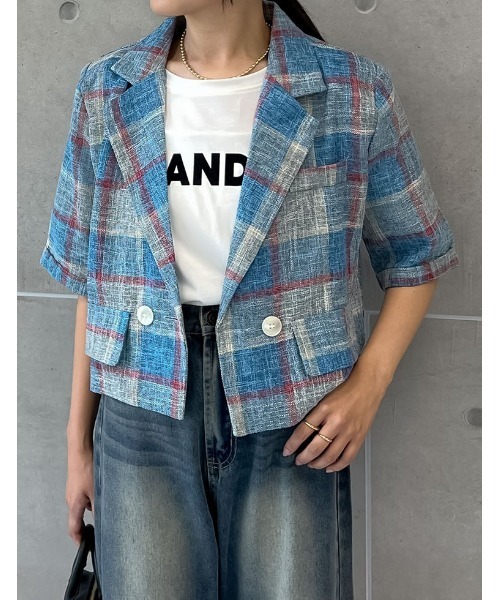 ともりんさん専用 イデアルーチェ・ジャケット・未使用・タグ付 COLOR iN ID】metal leather jumper