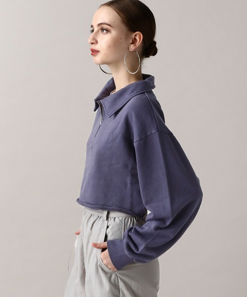 FOREVER 21(フォーエバー トゥエンティーワン)の「【2024FW】ピグメント裏毛ハーフジップスウェット(スウェット・レディース・オフホワイト/ネイビー/グレー/ピンク・FREE)」の13枚目の写真