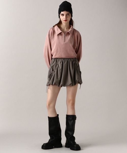 FOREVER 21(フォーエバー トゥエンティーワン)の「【2024FW】ピグメント裏毛ハーフジップスウェット(スウェット・レディース・オフホワイト/ネイビー/グレー/ピンク・FREE)」の5枚目の写真