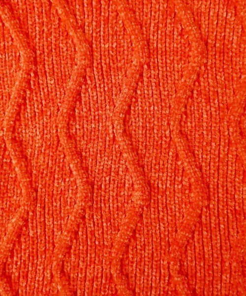 ORIENT MILLINERY(オリエント ミリナリー)の「MALL KNIT BALACLAVA 波編みバラクラバ(ニットキャップ/ビーニー・レディース・ブラック/ベージュ/オレンジ・FREE)」の10枚目の写真