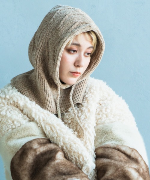 MALL KNIT BALACLAVA 波編みバラクラバ（ニットキャップ/ビーニー