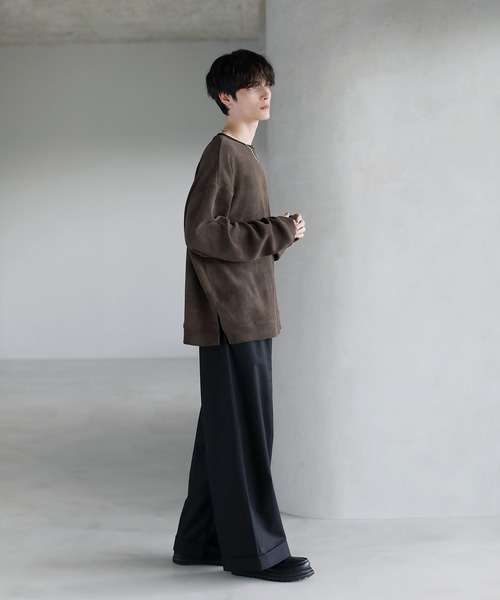 25AW】カットコーデュロイ/ヴィンテージ加工クルーネックプル