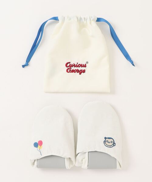 ACCOMMODE(アコモデ)の「【366Curious 】おさるのジョージ 携帯スリッパ(ルームシューズ/スリッパ・メンズ・イエロー/アイボリー・FREE)」の9枚目の写真