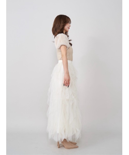 Darich（ダーリッチ）の「ファースリーブDDニットトップス（ニット/セーター・レディース・ベージュ/ブラック/グレー・FREE）」の12枚目の写真