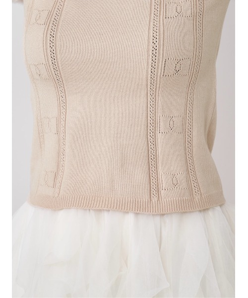 ニット ファースリーブDDニットトップス レディース ダーリッチ Darich ファースリーブDDニットトップス （ブラック） -靴