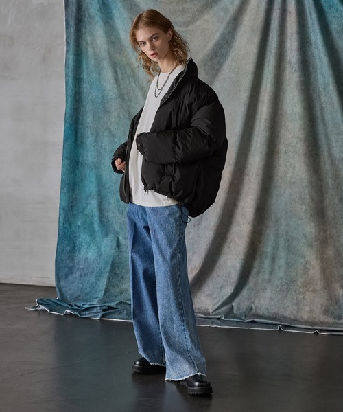 SERACE(セラス)の「【SERACE】Patted volume high neck heat jacket / パテッドボリュームハイネックヒートジャケット(ダウンジャケット/コート・メンズ・ブラック/ブラック系・M/L)」の16枚目の写真