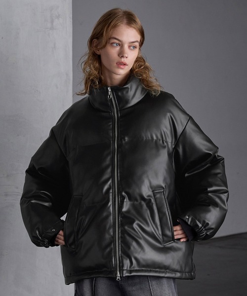 SERACE】Patted volume high neck heat jacket / パテッドボリューム