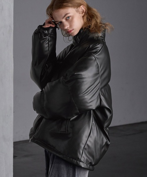 SERACE】Patted volume high neck heat jacket / パテッドボリューム