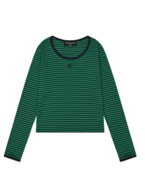＊ぷらむ＊ページ A'GEM/9 × .kom 『muah muah/ムーアムーア』 LOGO STITCH STRIPE