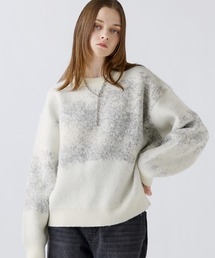 SOCCE（ソーシー）の「ウールミックスモヘアライクルーズシルエットグラデーションニット（ニット/セーター）」