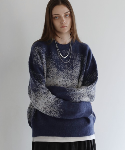モヘアライクルーズシルエットグラデーションニット（ニット/セーター