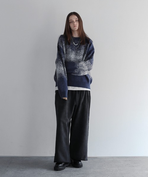 モヘアライクルーズシルエットグラデーションニット（ニット/セーター