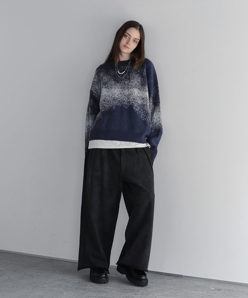 モヘアライクルーズシルエットグラデーションニット（ニット/セーター