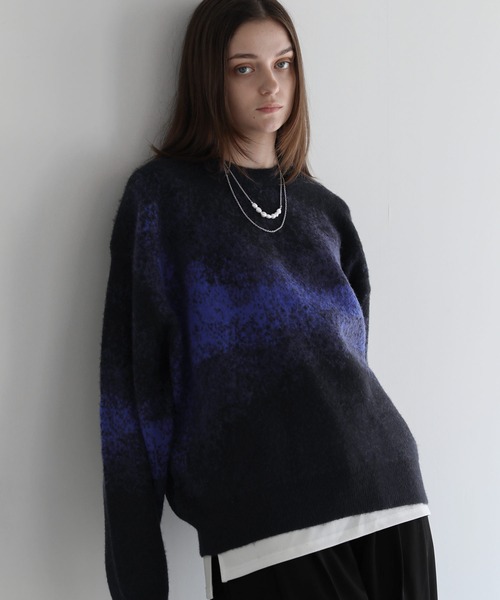 希少 FICCE フィッチェ ヴィンテージ グラデーション モヘア ニット M 希少 FICCE フィッチェ ヴィンテージ グラデーション モヘア