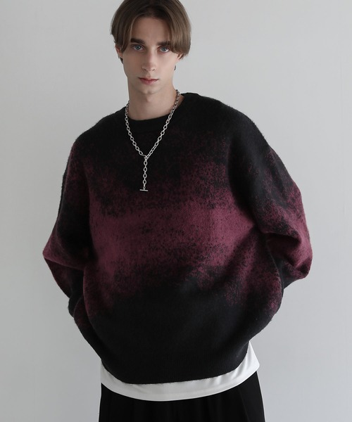 ERL グラデーションニット　モヘア ERL グラデーション セーター | ブルー | FARFETCH JP