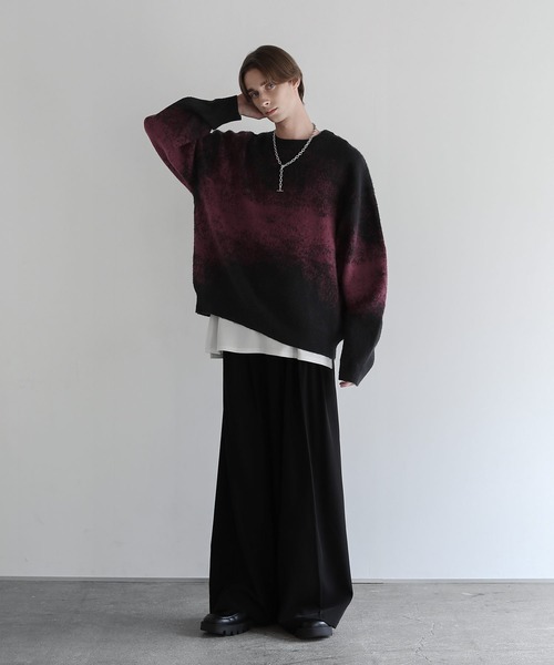 モヘアライクルーズシルエットグラデーションニット（ニット/セーター