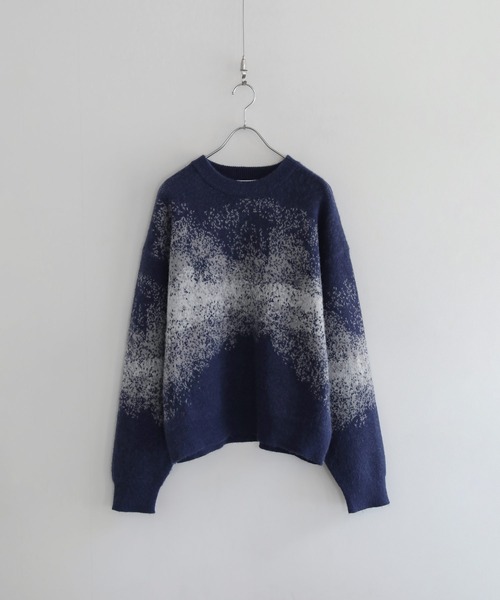 モヘアライクルーズシルエットグラデーションニット（ニット