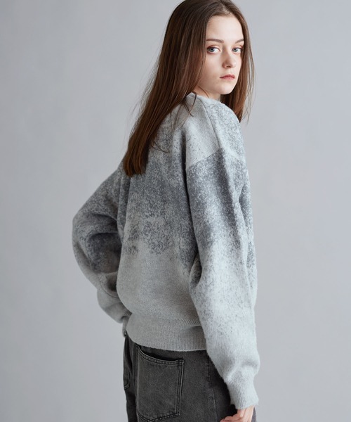 モヘアライクルーズシルエットグラデーションニット（ニット