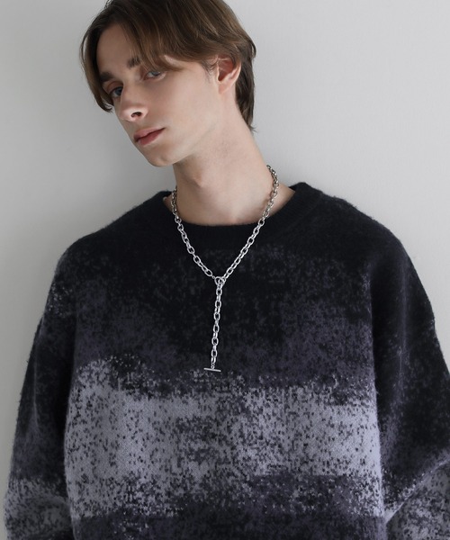 モヘアライクルーズシルエットグラデーションニット（ニット