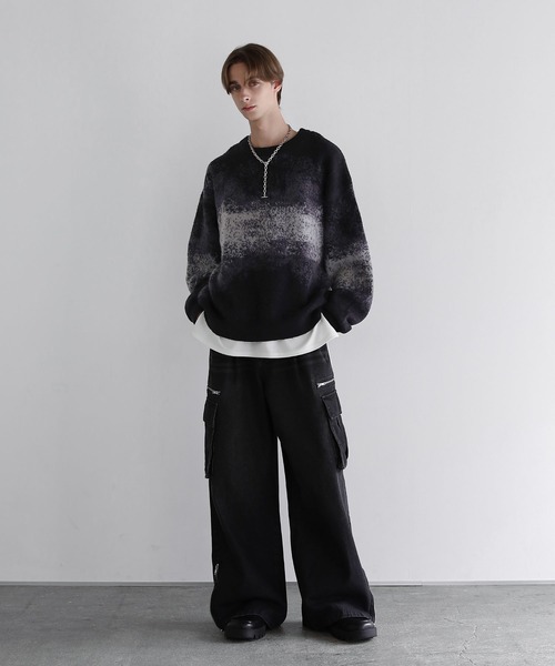 モヘアライクルーズシルエットグラデーションニット（ニット/セーター