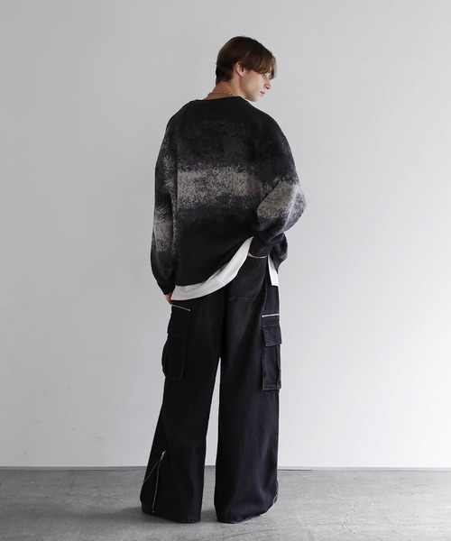 モヘアライクルーズシルエットグラデーションニット（ニット