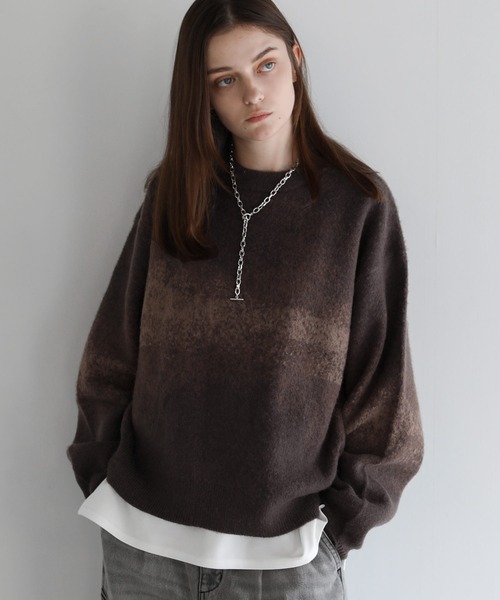 SOCCE（ソーシー）の「モヘアライクルーズシルエットグラデーション